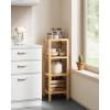 imageSONGMICS 5Tier Bamboo Bathroom Shelf Narrow Shelving Unit Multifunctional Storage Rack Corner Rack for Kitchen Living Room Bedroom Entryway Bathroom Brown UBCB55ZNatural