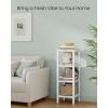 imageSONGMICS 5Tier Bamboo Bathroom Shelf Narrow Shelving Unit Multifunctional Storage Rack Corner Rack for Kitchen Living Room Bedroom Entryway Bathroom Brown UBCB55ZCloud White