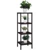 imageSONGMICS 5Tier Bamboo Bathroom Shelf Narrow Shelving Unit Multifunctional Storage Rack Corner Rack for Kitchen Living Room Bedroom Entryway Bathroom Brown UBCB55ZBrown