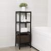 imageSONGMICS 5Tier Bamboo Bathroom Shelf Narrow Shelving Unit Multifunctional Storage Rack Corner Rack for Kitchen Living Room Bedroom Entryway Bathroom Brown UBCB55ZBrown