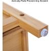 imageSONGMICS Bamboo Bathroom Storage Floor Cabinet 4 Tiers Multifunctional Floor Shelving Unit Free Standing Tower Corner Rack Natural UBCB50Y