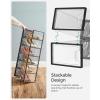 imageSONGMICS Clear Shoe Boxes Set of 18 Stackable Plastic Shoe Organizer Breathable and Foldable Display Storage Bins for Max US Size 11 Sneakers Transparent and Black ULSP106B18