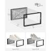 imageSONGMICS Clear Shoe Boxes Set of 18 Stackable Plastic Shoe Organizer Breathable and Foldable Display Storage Bins for Max US Size 11 Sneakers Transparent and Black ULSP106B18