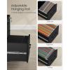 imageSONGMICS File Cabinet PreAssembled Except Wheels and Handles Office Filing Cabinet with Lock for A4 Legal Letter Sized Documents 177 x 144 x 236 Inches Matte Black UOFC110B02Matte Black