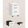 imageSONGMICS File Cabinet PreAssembled Except Wheels and Handles Office Filing Cabinet with Lock for A4 Legal Letter Sized Documents 177 x 144 x 236 Inches Matte Black UOFC110B02Matte White  Black