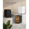imageSONGMICS File Cabinet PreAssembled Except Wheels and Handles Office Filing Cabinet with Lock for A4 Legal Letter Sized Documents 177 x 144 x 236 Inches Matte Black UOFC110B02Matte White