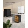 imageSONGMICS File Cabinet PreAssembled Except Wheels and Handles Office Filing Cabinet with Lock for A4 Legal Letter Sized Documents 177 x 144 x 236 Inches Matte Black UOFC110B02Matte Black