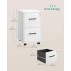 imageSONGMICS File Cabinet PreAssembled Except Wheels and Handles Office Filing Cabinet with Lock for A4 Legal Letter Sized Documents 177 x 144 x 236 Inches Matte Black UOFC110B02Matte White  Black