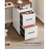 imageSONGMICS File Cabinet PreAssembled Except Wheels and Handles Office Filing Cabinet with Lock for A4 Legal Letter Sized Documents 177 x 144 x 236 Inches Matte Black UOFC110B02Matte White  Black