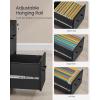imageSONGMICS File Cabinet PreAssembled Except Wheels and Handles Office Filing Cabinet with Lock for A4 Legal Letter Sized Documents 177 x 144 x 236 Inches Matte Black UOFC110B02Matte Black