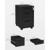 imageSONGMICS File Cabinet PreAssembled Except Wheels and Handles Office Filing Cabinet with Lock for A4 Legal Letter Sized Documents 177 x 144 x 236 Inches Matte Black UOFC110B02Matte Black