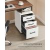 imageSONGMICS File Cabinet PreAssembled Except Wheels and Handles Office Filing Cabinet with Lock for A4 Legal Letter Sized Documents 177 x 144 x 236 Inches Matte Black UOFC110B02Matte White  Black