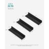 imageSONGMICS Floating Shelves Set of 3 Wall Shelves 15Inch Wide for Photo Frames and Trinkets for Living Room Home Office Kitchen Bathroom Black ULWS38BKBlack