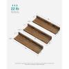imageSONGMICS Floating Shelves Set of 3 Wall Shelves 15Inch Wide for Photo Frames and Trinkets for Living Room Home Office Kitchen Bathroom Black ULWS38BKRustic Brown