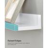 imageSONGMICS Floating Shelves Set of 3 Wall Shelves 15Inch Wide for Photo Frames and Trinkets for Living Room Home Office Kitchen Bathroom Black ULWS38BKWhite