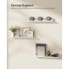 imageSONGMICS Floating Shelves Set of 3 Wall Shelves 15Inch Wide for Photo Frames and Trinkets for Living Room Home Office Kitchen Bathroom Black ULWS38BKWhite