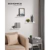 imageSONGMICS Floating Shelves Set of 3 Wall Shelves 15Inch Wide for Photo Frames and Trinkets for Living Room Home Office Kitchen Bathroom Black ULWS38BKWhite