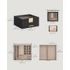 imageSONGMICS Jewelry Box Organizer with Glass Lid 3Layer Jewelry Storage with 2 Drawers Modern Style Gift for Mom 8 x 91 x 53 Inches Cloud White and Gold Color UJBC239WTGraphite Black  Gold