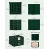 imageSONGMICS Jewelry Box Organizer with Glass Lid 3Layer Jewelry Storage with 2 Drawers Modern Style Gift for Mom 8 x 91 x 53 Inches Cloud White and Gold Color UJBC239WTForest Green  Gold