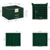 imageSONGMICS Jewelry Box Organizer with Glass Lid 3Layer Jewelry Storage with 2 Drawers Modern Style Gift for Mom 8 x 91 x 53 Inches Cloud White and Gold Color UJBC239WTForest Green  Gold