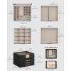 imageSONGMICS Jewelry Box Organizer with Glass Lid 3Layer Jewelry Storage with 2 Drawers Modern Style Gift for Mom 8 x 91 x 53 Inches Cloud White and Gold Color UJBC239WTGraphite Black  Gold