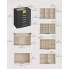 imageSONGMICS Jewelry Box Organizer with Glass Lid 3Layer Jewelry Storage with 2 Drawers Modern Style Gift for Mom 8 x 91 x 53 Inches Cloud White and Gold Color UJBC239WTGraphite Black  Gold