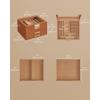 imageSONGMICS Jewelry Box Organizer with Glass Lid 3Layer Jewelry Storage with 2 Drawers Modern Style Gift for Mom 8 x 91 x 53 Inches Cloud White and Gold Color UJBC239WTCaramel Brown  Gold