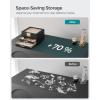 imageSONGMICS Jewelry Box Organizer with Glass Lid 3Layer Jewelry Storage with 2 Drawers Modern Style Gift for Mom 8 x 91 x 53 Inches Cloud White and Gold Color UJBC239WTGraphite Black  Gold