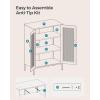 imageSONGMICS Metal Storage Cabinet with Mesh Doors Steel Display Cabinets with Adjustable Shelves for Bathroom Home Office Midnight Blue UOMC002Q03Matte White
