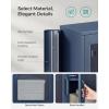 imageSONGMICS Metal Storage Cabinet with Mesh Doors Steel Display Cabinets with Adjustable Shelves for Bathroom Home Office Midnight Blue UOMC002Q03Midnight Blue