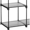imageSONGMICS Portable Closet Freestanding Closet Organizer Clothes Rack with Shelves Hanging Rods Storage Organizer for Cloakroom Bedroom 488 x 169 x 717 Inches Black URYG026B02Black