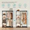 imageSONGMICS Portable Closet Freestanding Closet Organizer Clothes Rack with Shelves Hanging Rods Storage Organizer for Cloakroom Bedroom 488 x 169 x 717 Inches Black URYG026B02Black