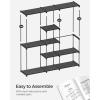 imageSONGMICS Portable Closet Freestanding Closet Organizer Clothes Rack with Shelves Hanging Rods Storage Organizer for Cloakroom Bedroom 488 x 169 x 717 Inches Black URYG026B02Black