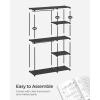 imageSONGMICS Portable Closet Freestanding Closet Organizer Clothes Rack with Shelves Hanging Rods Storage Organizer for Cloakroom Bedroom 488 x 169 x 717 Inches Black URYG026B02Black