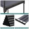 imageSONGMICS Portable Closet Freestanding Closet Organizer Clothes Rack with Shelves Hanging Rods Storage Organizer for Cloakroom Bedroom 488 x 169 x 717 Inches Black URYG026B02Grey