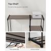 imageSONGMICS Portable Closet Freestanding Closet Organizer Clothes Rack with Shelves Hanging Rods Storage Organizer for Cloakroom Bedroom 488 x 169 x 717 Inches Black URYG026B02Brown
