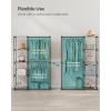 imageSONGMICS Portable Closet Freestanding Closet Organizer Clothes Rack with Shelves Hanging Rods Storage Organizer for Cloakroom Bedroom 488 x 169 x 717 Inches Black URYG026B02Brown