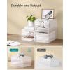 imageSONGMICS Shoe Boxes Clear Shoe Organizers Set of 12 Plastic Shoe Storage with Clear Door Easy Assembly up to US Size 13 Transparent Black ULSP032B12Transparent White