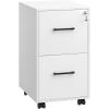 imageSONGMICS File Cabinet PreAssembled Except Wheels and Handles Office Filing Cabinet with Lock for A4 Legal Letter Sized Documents 177 x 144 x 236 Inches Matte Black UOFC110B02Matte White  Black