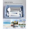 imageSONGMICS Clothes Drying Rack 59Inch Folding Laundry Drying Rack with 3 Rotatable Arms for Hangers 4 Legs Stainless Steel for 27 Pieces of Clothes White and Silver ULLR510W01White  Silver
