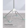 imageSONGMICS Clothes Drying Rack 59Inch Folding Laundry Drying Rack with 3 Rotatable Arms for Hangers 4 Legs Stainless Steel for 27 Pieces of Clothes White and Silver ULLR510W01White  Silver