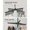 imageSONGMICS Clothes Drying Rack 59Inch Folding Laundry Drying Rack with 3 Rotatable Arms for Hangers 4 Legs Stainless Steel for 27 Pieces of Clothes White and Silver ULLR510W01Black