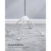 imageSONGMICS Clothes Drying Rack 59Inch Folding Laundry Drying Rack with 3 Rotatable Arms for Hangers 4 Legs Stainless Steel for 27 Pieces of Clothes White and Silver ULLR510W01White  Silver