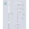 imageSONGMICS Clothes Drying Rack 59Inch Folding Laundry Drying Rack with 3 Rotatable Arms for Hangers 4 Legs Stainless Steel for 27 Pieces of Clothes White and Silver ULLR510W01White  Silver