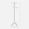 imageSONGMICS Clothes Drying Rack 59Inch Folding Laundry Drying Rack with 3 Rotatable Arms for Hangers 4 Legs Stainless Steel for 27 Pieces of Clothes White and Silver ULLR510W01White  Silver