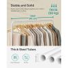 imageSONGMICS Clothes Rack with Wheels Clothing Rack for Hanging Clothes 254 mm Metal Garment Rack with Dense Mesh Storage Shelf 110 lb Load Capacity 2 Brakes Black UHSR25BKWhite
