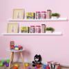 imageSONGMICS Floating Shelf Wall Shelf Ledge 39 x 433 Inches with Front Edge for Picture Frames Books Spice Jars Living Room Bathroom Kitchen Easy Assembly White ULWS46WT