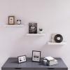 imageSONGMICS Floating Wall Shelf 157 Inches with Metal Bracket for Easy Installation Display Trinkets Picture Frames Potted Plants in The Living Room Entryway Bedroom Black ULWS014B01White