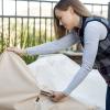 imageSONGMICS Patio Sofa Cover 600D 2Seater Sofa Protective Cover for Outdoor Garden Furniture Waterproof and AntiFade 54 x 38 x 30 Inches Beige UGSC137EC