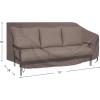imageSONGMICS Patio Sofa Cover 600D 3Seater Bench Deep Chaise Lounge Protective Cover for Large Outdoor Garden Furniture Waterproof and AntiFade UGSC198BR